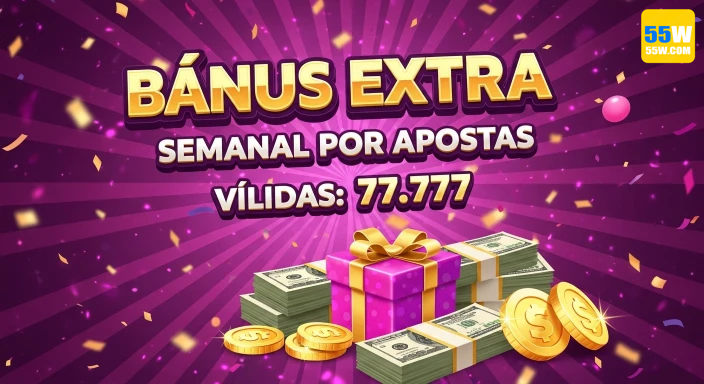 55w — banner com destaque de odds e cashback, com contraste alto para conversão, pensado para conectar o visual às